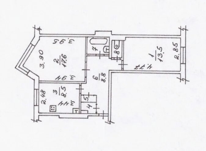 План схема квартиры северодвинской серии. Ломоносова 85 к 2. Аквилон северодвинск id морской. Новый дом в северодвинске. План двухкомнатной квартиры северодвинской серии.