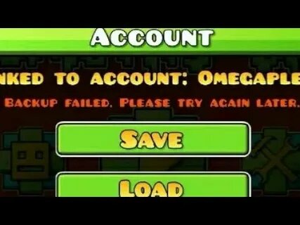 Backup failed please try again geometry dash