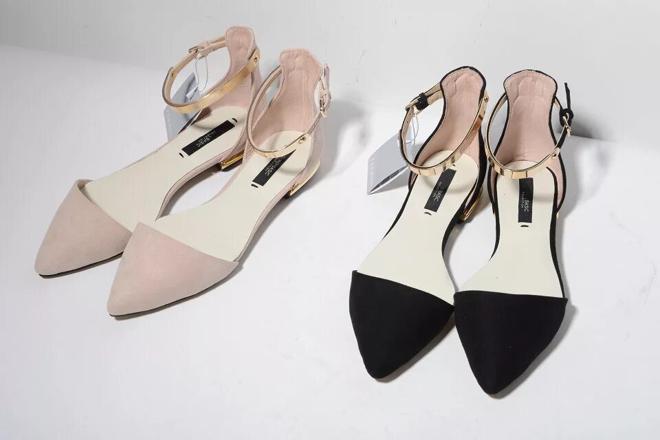 Босоножки мюли Zara. Pointed Toe Flats обувь. Туфли с открытым носом купить