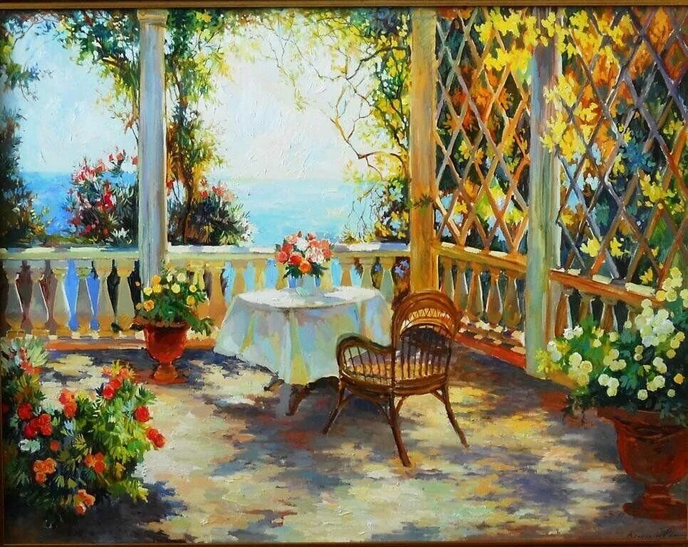 На стеклянной веранде утреннюю зарю. Солнечная веранда в живописи. Солнечная веранда в живописи. Стеклянная веранда на даче. Бутко виктор николаевич художник.