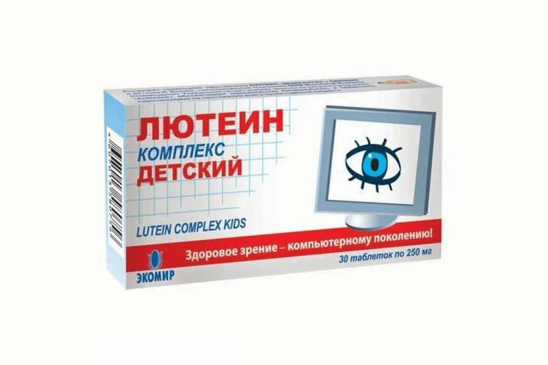 Лютеин-комплекс таб. №30 Экомир. Лютеин комплекс детский таб. Лютеин-комплекс для детей таб. №30. Лютеина таблетки купить