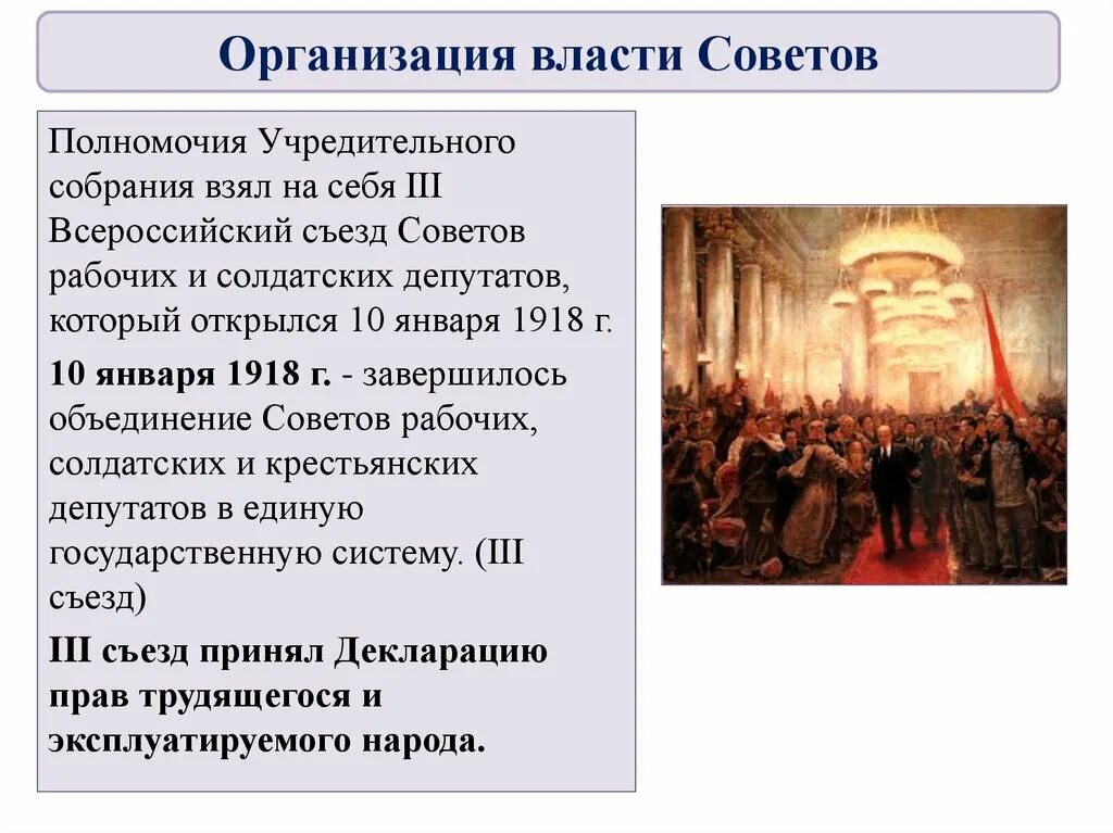 Различия итогов первого и второго всероссийских съездов. 3 Всероссийский съезд советов рабочих и солдатских депутатов. Высший орган власти Всесоюзный съезд советов. Съездов советов формирование. III съезд советов.