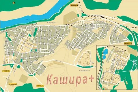 Кашира на карте московской