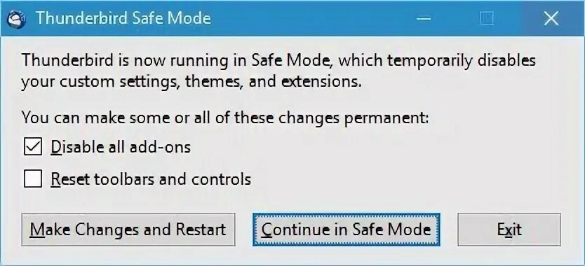 Run in safe mode