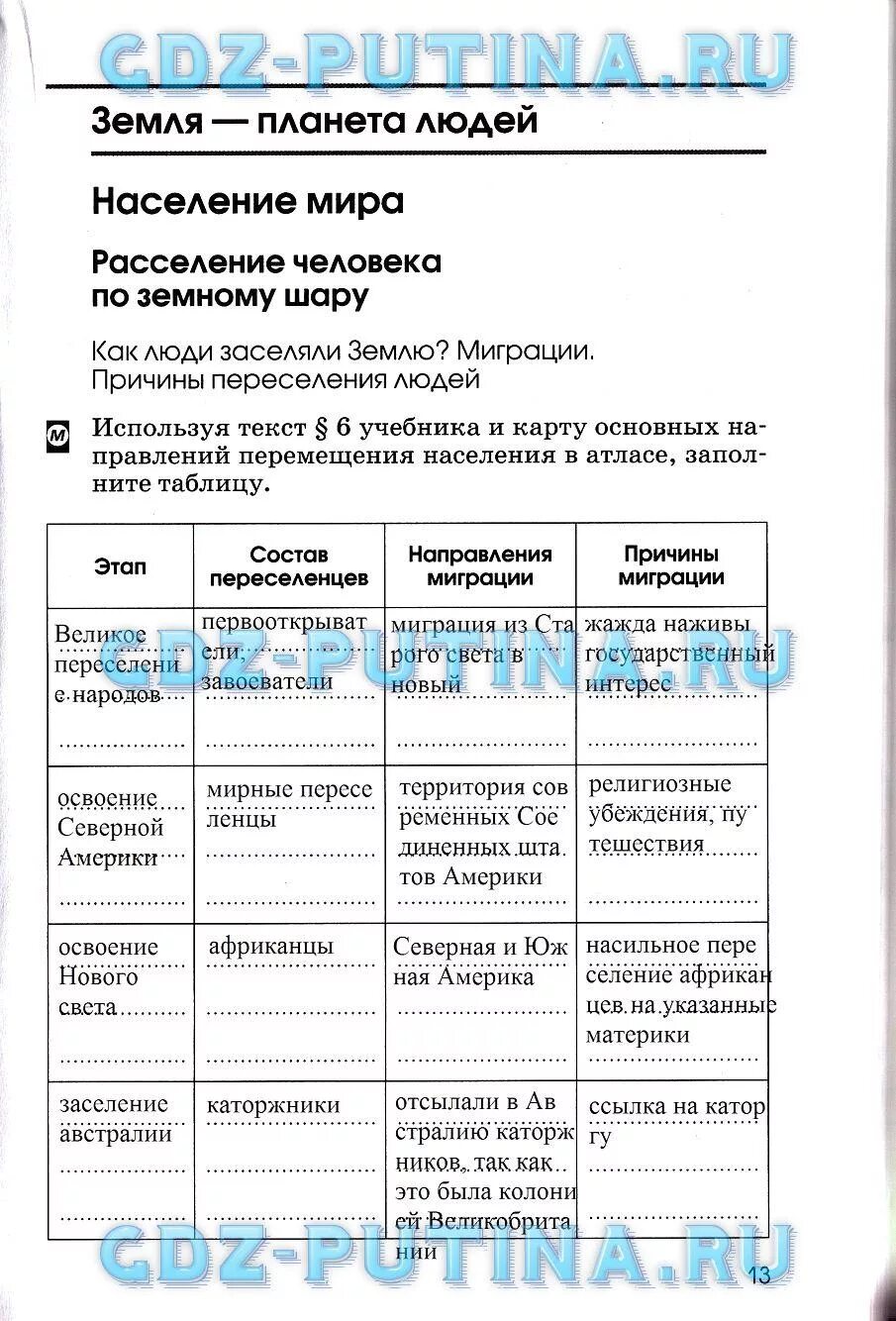 География 7 класс рабочая тетрадь климанова. Размещение населения таблица по географии 7 класс. тетрадь по географии 7 класс румянцев климанова. расселение человека по земному шару география 7 класс таблица. география 7 класс рабочая тетрадь румянцев гдз.