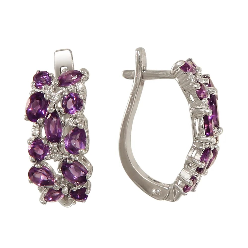 серьги золотые с аметистом и фианитами. серьги кольца с аметистом. серьги с аметистами 0,89 карат вс-794. серьги из золота с аметистами санлай. золотые серьги арт22010039 с аметистом.