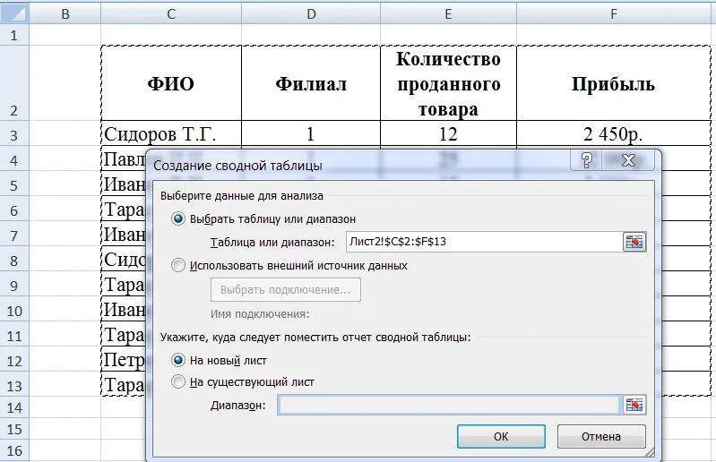 Можно увидеть в таблице. Диапазон в экселе сводная таблица. Диапазон данных сводной таблицы. Источник данных сводной таблицы. Таблица или диапазон в эксель.