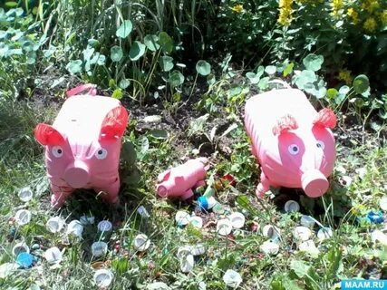 Сад из бросового материала