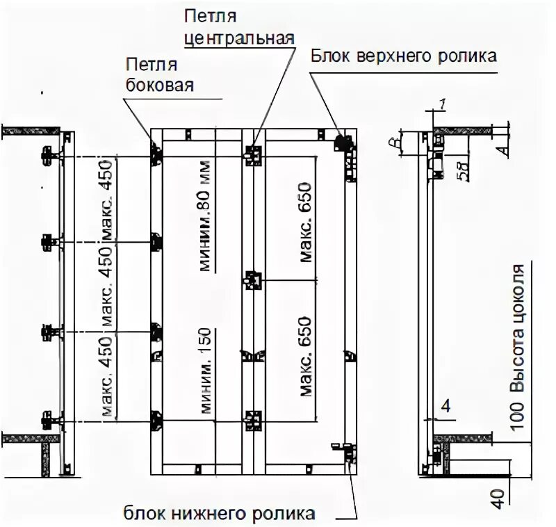 Схема установки двери гармошка. Схема сборки двери гармошки. Схема сборки раскладных дверей. Дверь гармошка межкомнатная чертеж.