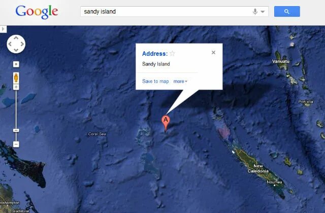 Google island. Остров Сэнди гугл карты. Карта острова Нублар. Самый маленький остров на гугл карте. Австралия гугл карта.