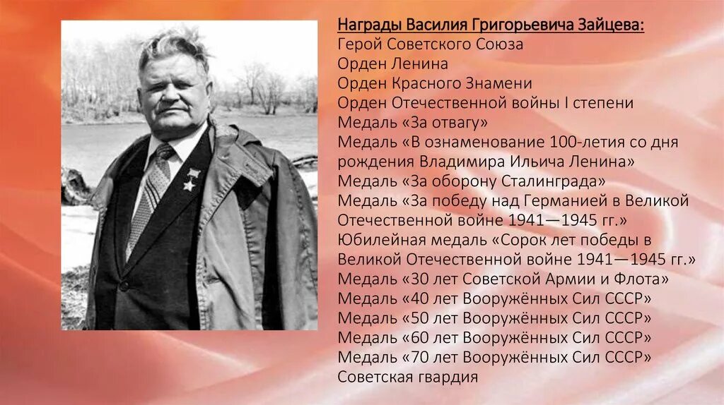 Биография василия зайцева. Награды Василия Зайцева. Награды Зайцева Василия Григорьевича.