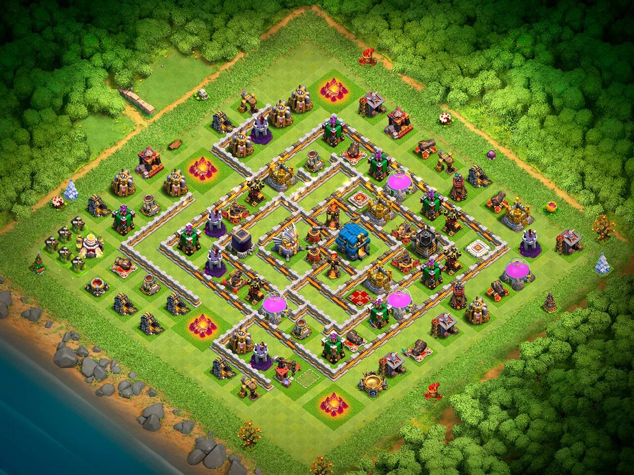 Clash of clans дома. 12 ТХ клеш. 12 ТХ В Clash of Clans. Расстановки 12 ТХ клэш оф кланс. Ратуша 12тх расстановка.