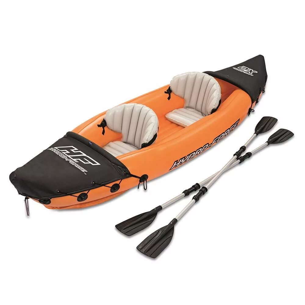 Байдарка Bestway Hydro-Force Lite-Rapid x2. Байдарка Lite-Rapid x2 Kayak. Байдарка Lite-Rapid x2 Kayak, 2 местная, вёсла 218 см, до 160 кг, 321 х 88 х 48 см. Bestway 65077. Купить воздушный лодка