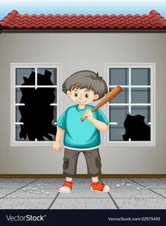 В школе ребенок разбил окно