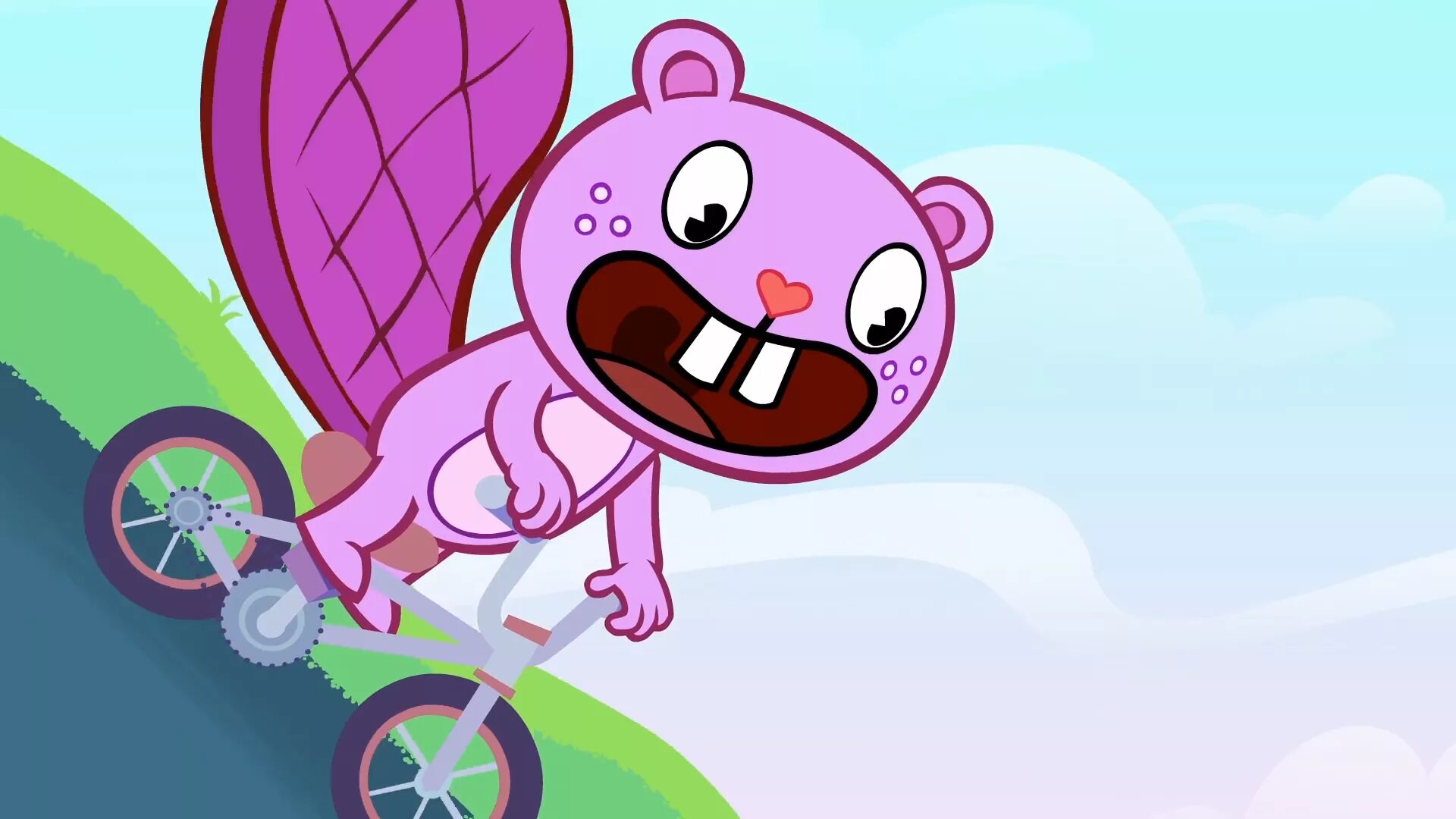 Happy tree friends 2000. Хэппи три френдс велосипед. Уоррен Графф, Кенн Наварро, роуд Монтижо. HTF Смешинка.