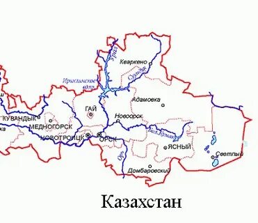 Орск на карте река