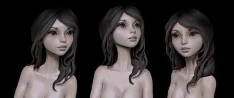 ArtStation - girl in plaid (SpeedSculpt), Olya Anufrieva 3d Character, Char...