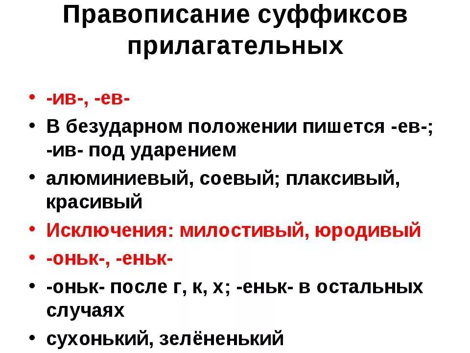 Ов ив суффикс ев ов. Правописание суффиксов Ив ев Ив. Суффиксы Ив ев в прилагательных правило. Правила написания суффиксов Ив ев. Правописание суффиксов ев Ив в прилагательных.