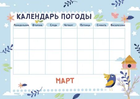 Календарь погоды май