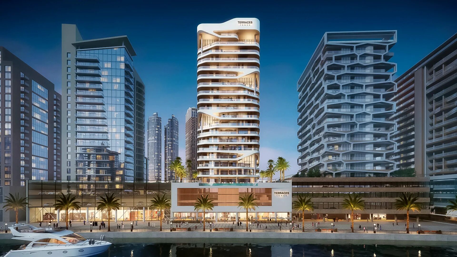 Население дубая 2024. The Terraces Marasi Drive Дубай. Район Business Bay Dubai properties. ЖК В Дубае. Дубай 2024.