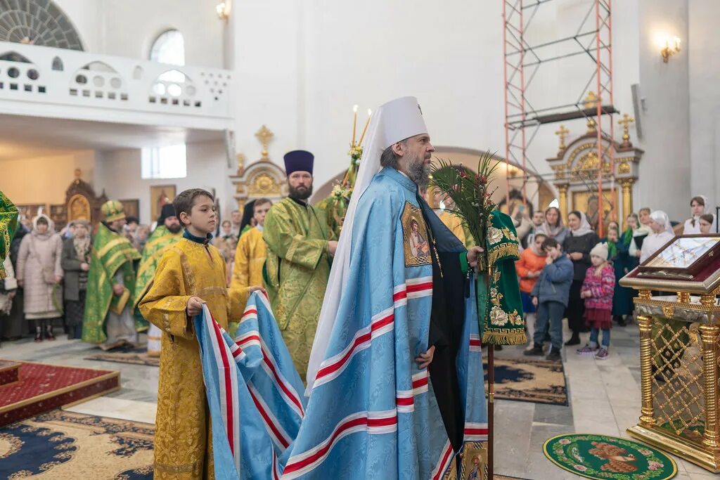 Воскресенский храм пос Воскресенское. Детская литургия. Крестный ход на вход Господень в Иерусалим. Тверская митрополия сайт