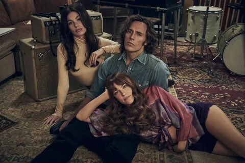 Riley Keough, Sam Claflin, and Camila Morrone in Daisy Jones & The Six ...