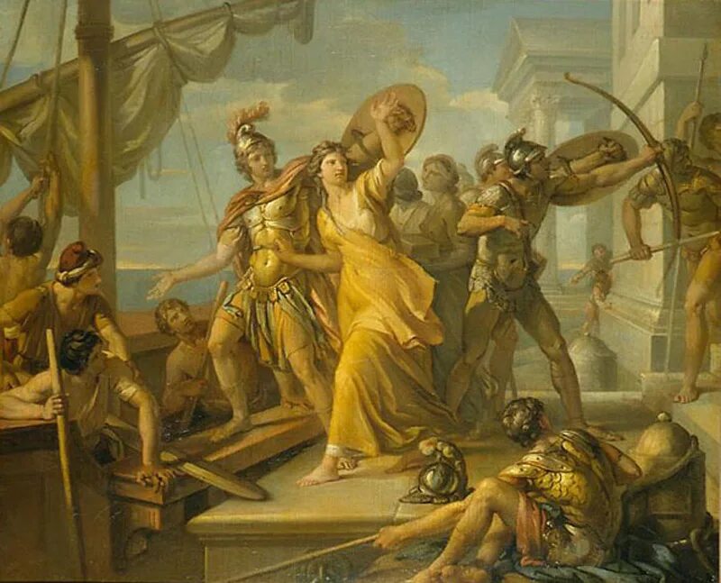 Пентесилея амазонка. Ахилл картина. Пушкин нереида иллюстрации. Менелай и елена прекрасная. Мифы в троем.