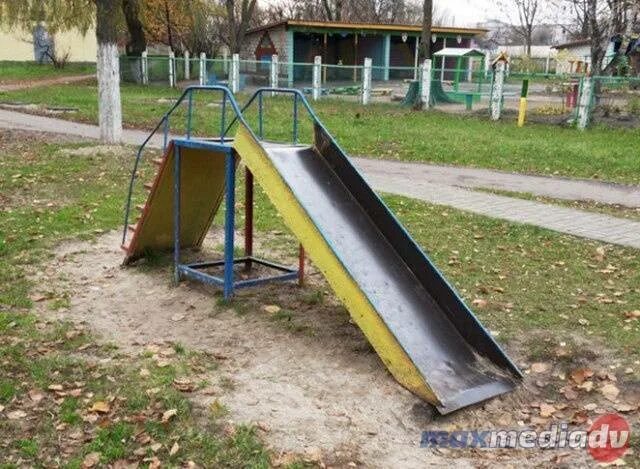 1550, скат нержавейка. Металлические горки. Металлические горки. Металлические горки. Площадка н-1,2м).