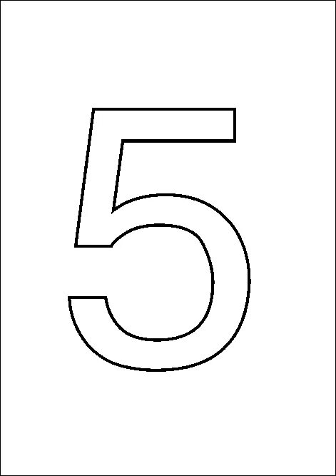 Трафарет 5. Цифра 5 контур. Печатная цифра 5. Цифра 5 белая.