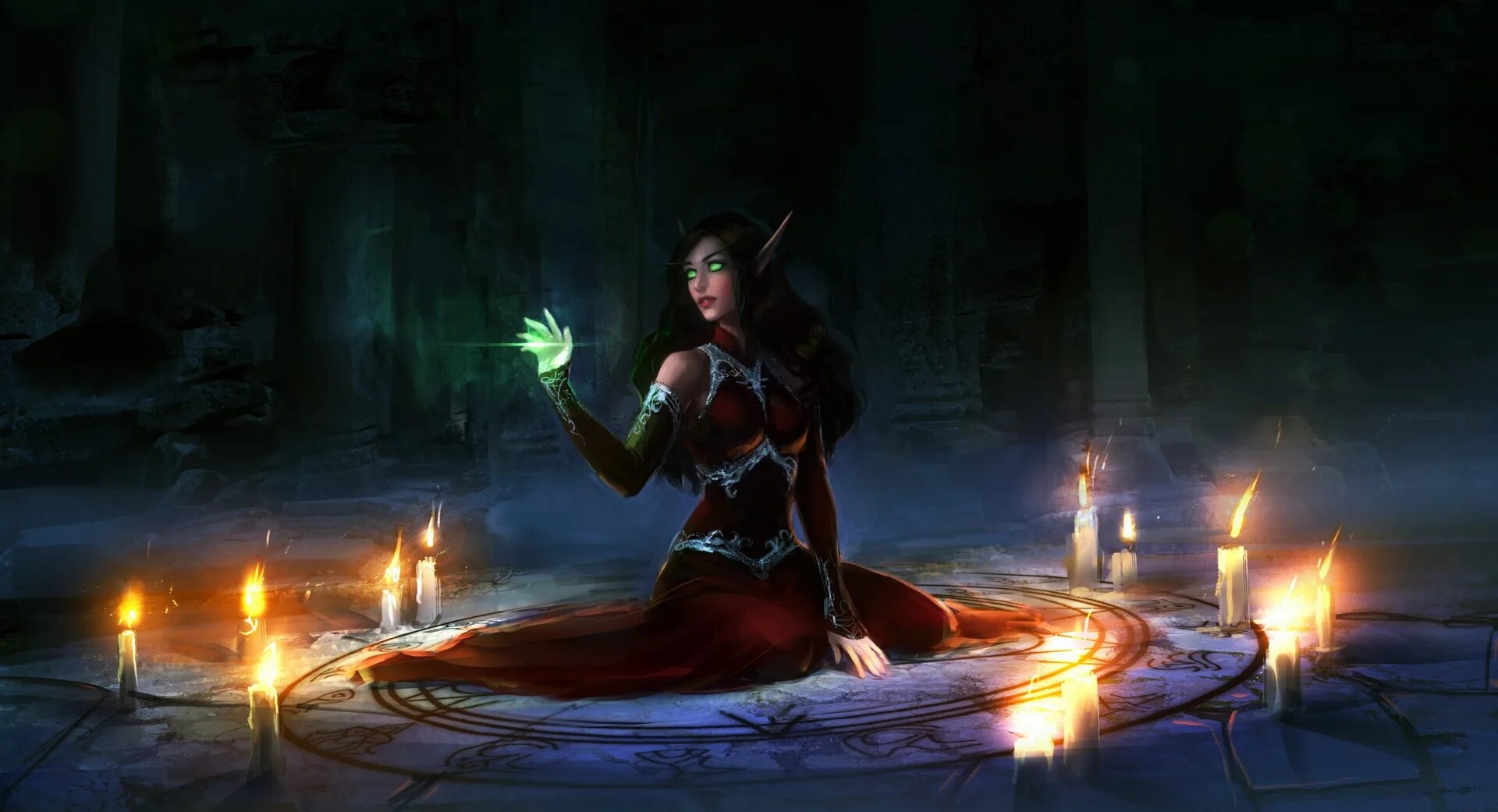 ведьма чернокнижник. проклятая ведьма арт мтг. чёрная магия колдун е чий. рейстлин днд. темный колдун мтг арт.