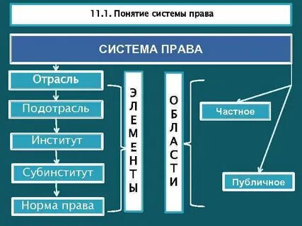 Институты системы законодательства