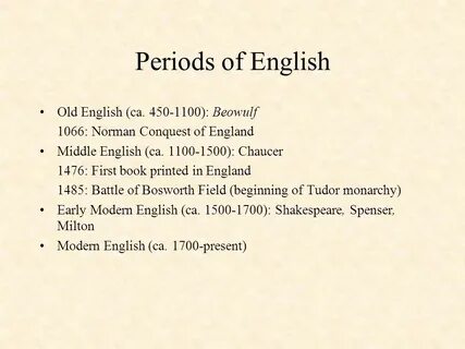 One of the old english