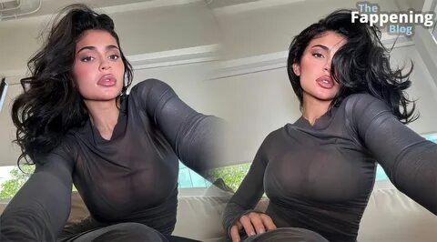 Kylie Jenner Sexy Through Tits Dress (11 Pics) .