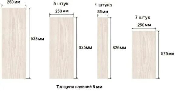 Сколько панелей в упаковке. Панели ПВХ для потолка Размеры. Панели ПВХ ширина 350 мм. Длина МДФ панелей для стен и ширина. Панель ПВХ Размеры стандартные.