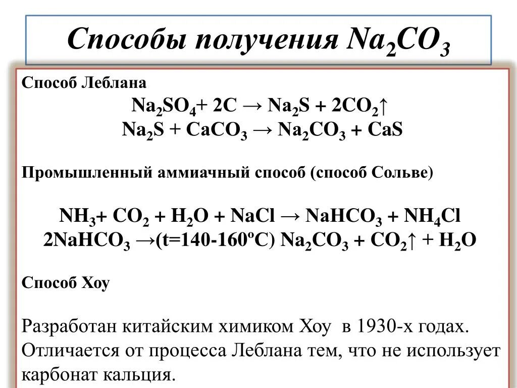 Na2co3 задача. Способы получения соли na2co3. Метод Сольве и Леблана. Метод получения соды. Варианты получения co2.