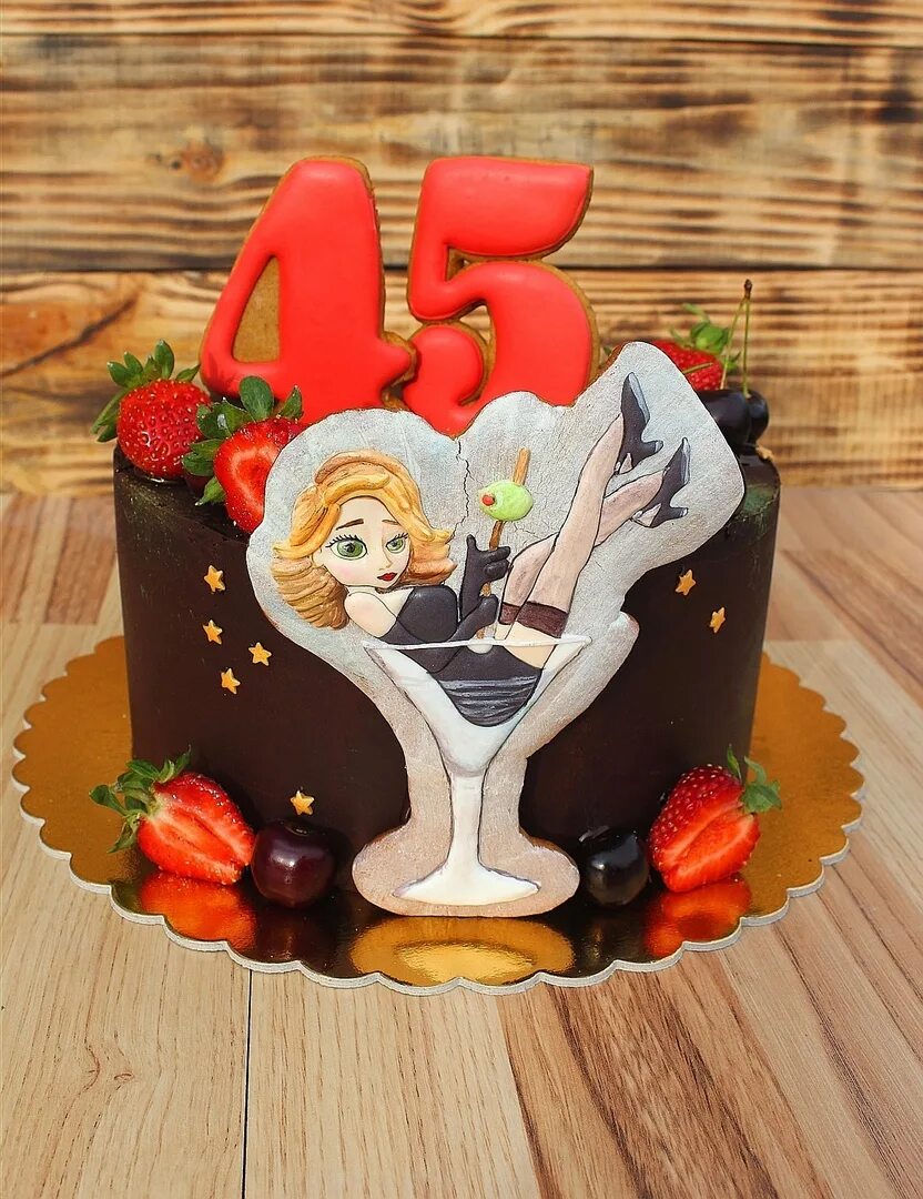 45 юбилей женщине торт