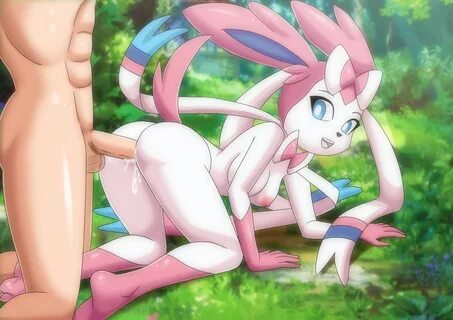 palcomix, sylveon, anthro, ass, blue eyes, breasts, cum, faceless male, hum...