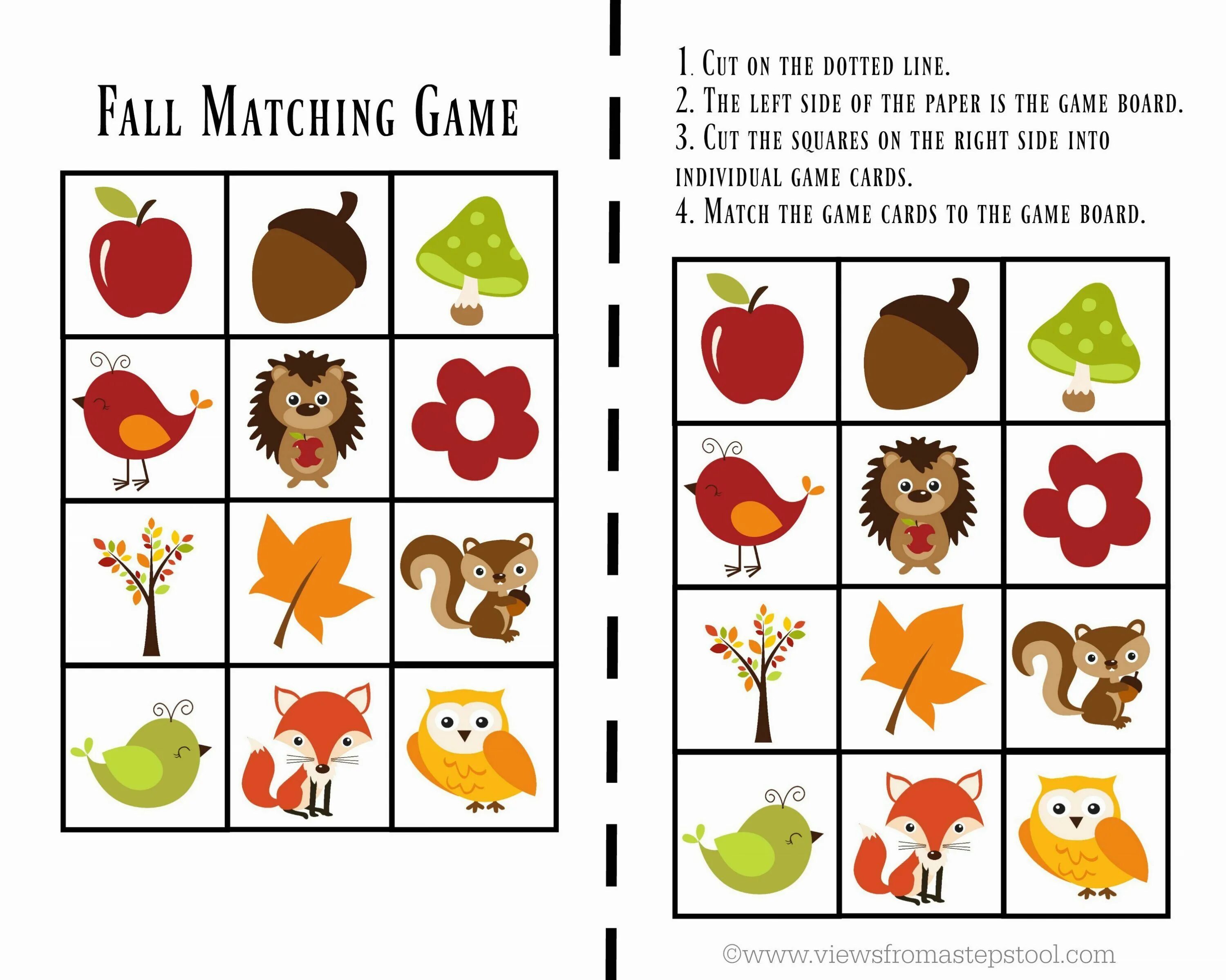 Match falls. Игра matching. Autumn игра. Memory matching game. Matching games for Kids.