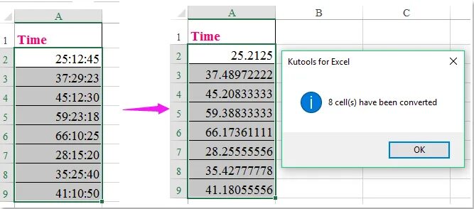 Excel минуты в часы и минуты