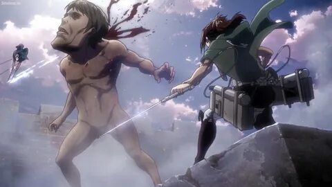 進撃の巨人 | ハンジとリヴァイが力を合わせて戦い、巨人軍を倒す,Levi and Hange combine to fight ...