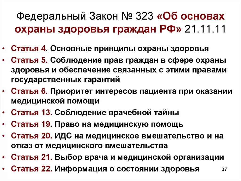 Фз номер 323 об основах охраны