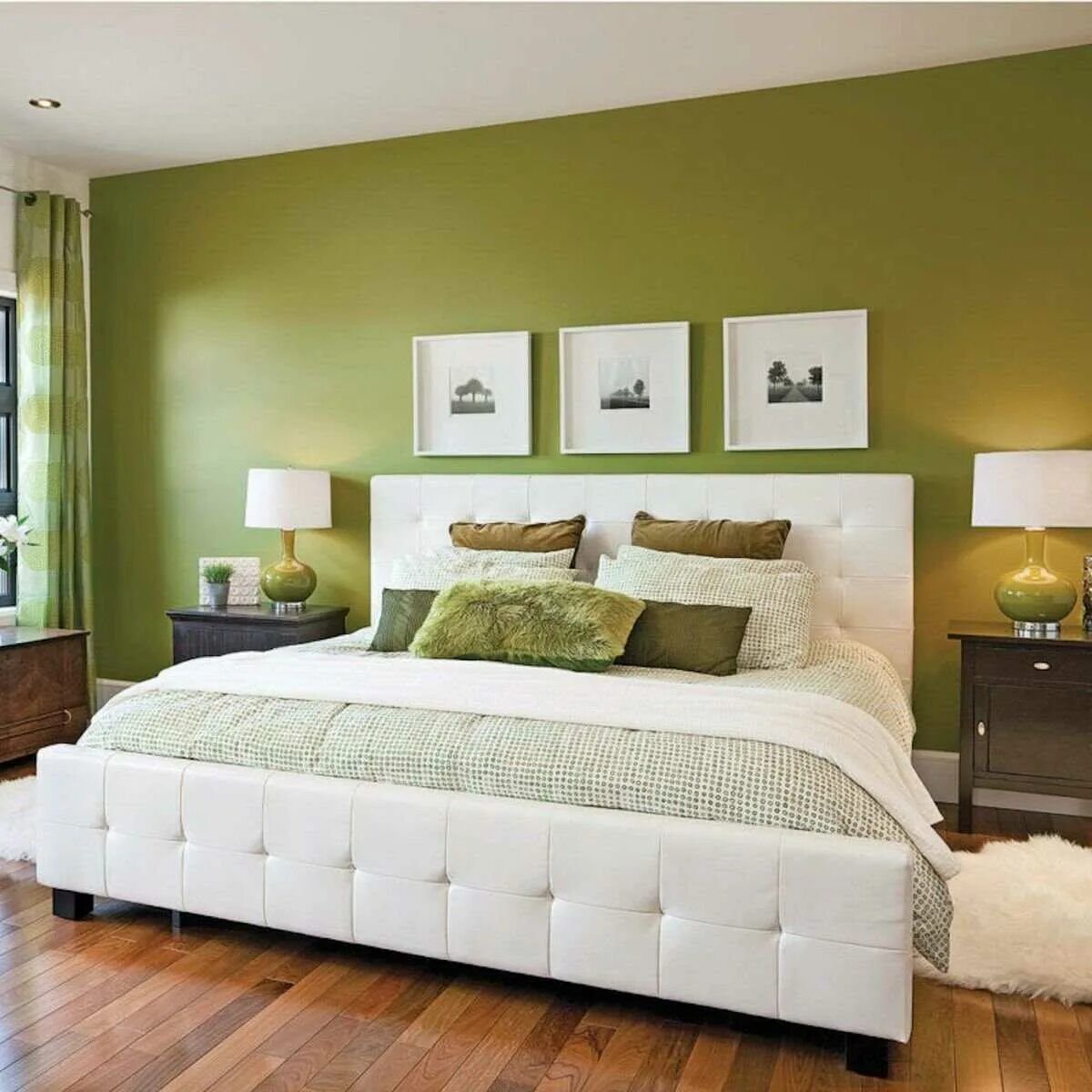 Какого цвета должна быть мебель. Спальня в Земляном цвете. Спальня в фисташковых тонах. Оливковый цвет в интерьере. Зеленая спальня.