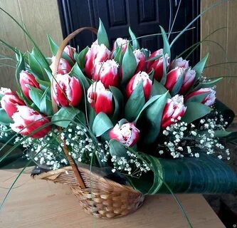 Домашний букет тюльпанов