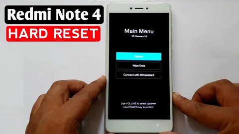 Redmi note 4 сброс