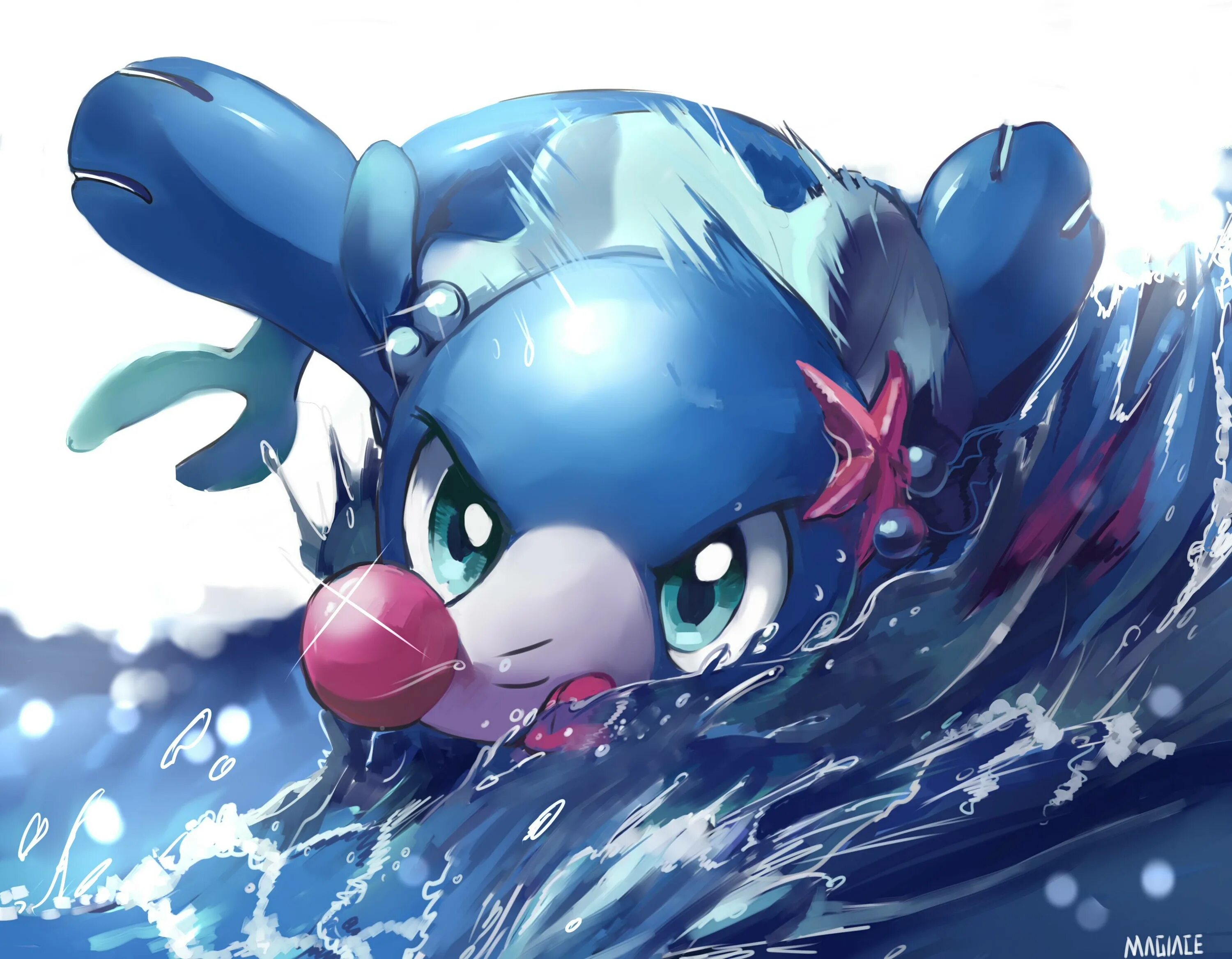 Злом покемоны. Покемон поплио. Покемон шелос. Pokemon Popplio. Синий покемон.