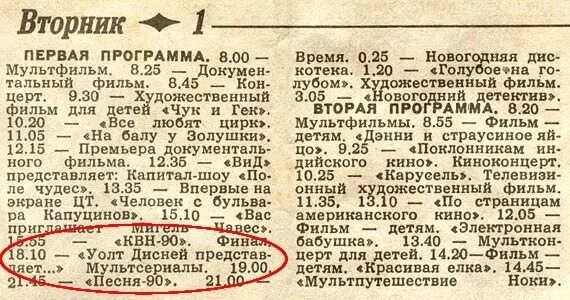 Программа передач на 06 ноября 2025 года. Передача уолт дисней представляет 1991. программа передач на 1 января 1991 года. программа телепередач 1991. программа телепередач на 01 января 1991 года.
