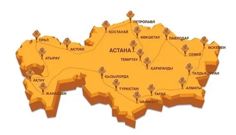 Сделать виртуальную карту казахстана