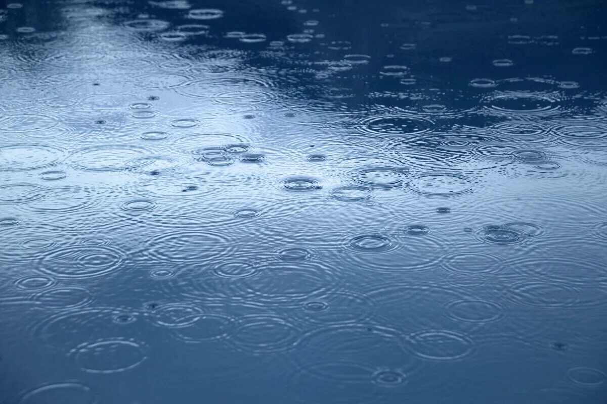 Капли дождя на воде. Дождевая вода. Вода фон. Фон дождь.