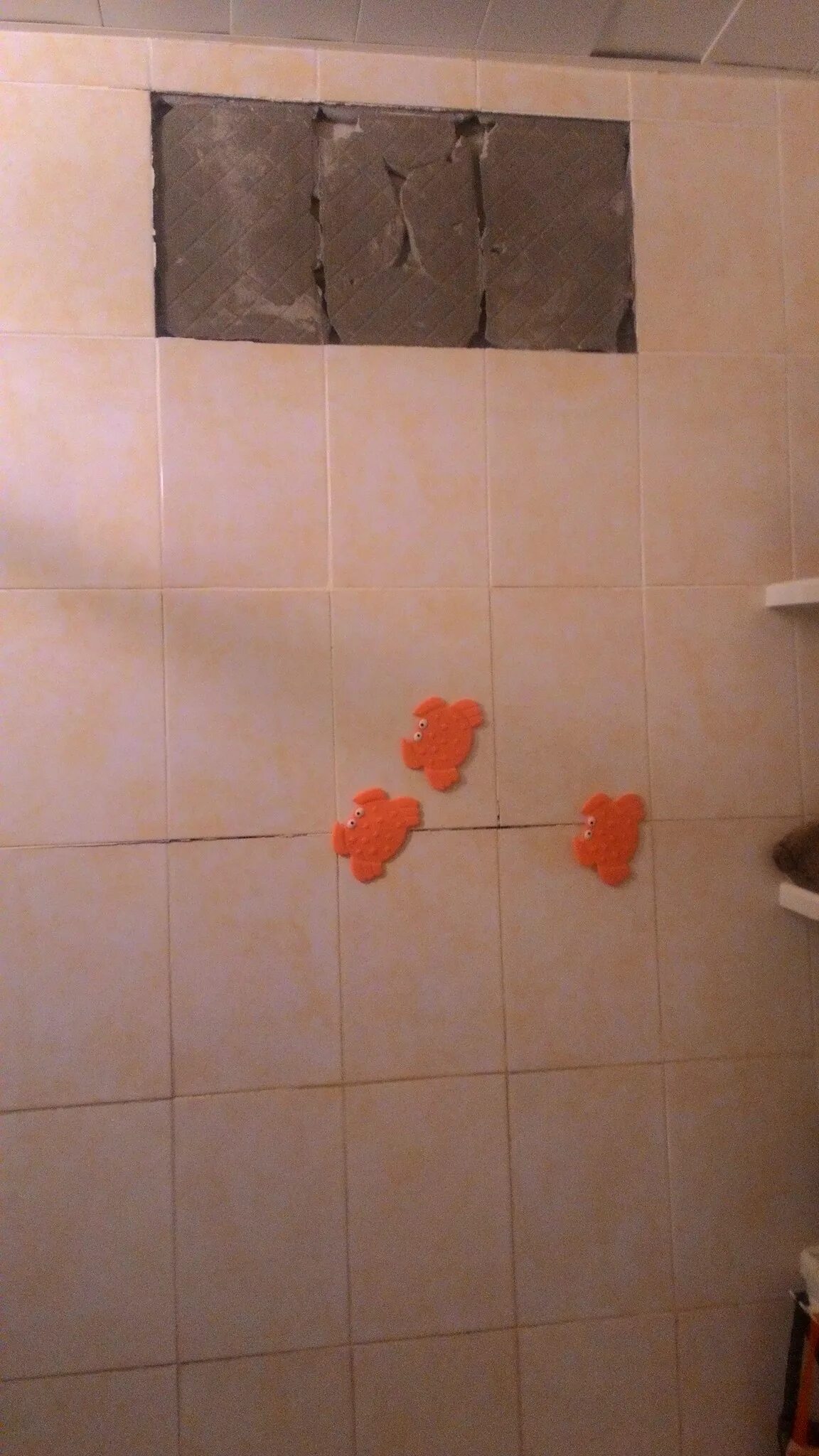 Почему отходит плитка. Отходит плитка в ванной. Плитка отошла от стены. Отошла плитка в ванной на стене. Плитка в ванной отошла от стены.