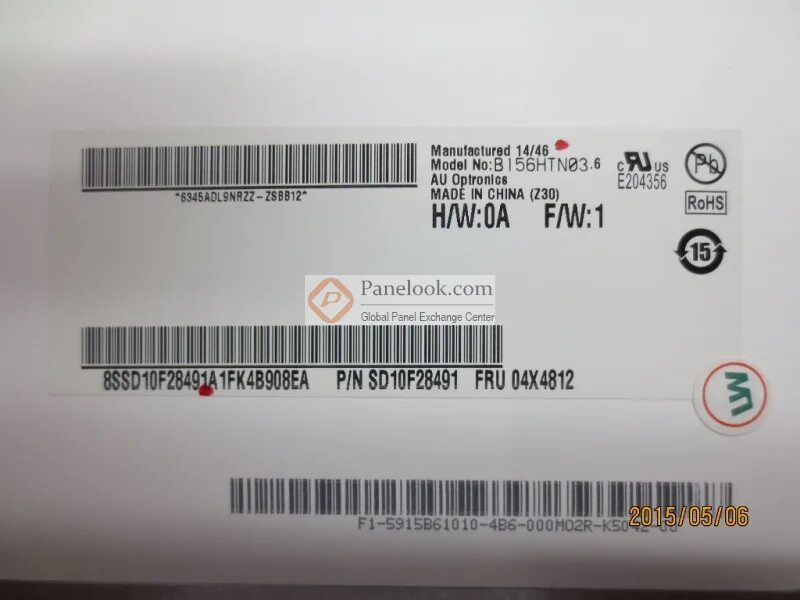 1 подсветка. B156htn 06. Матрица 15. 3. 6.